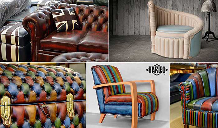 modern design leather chair Harleq Twist