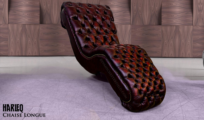 Nuovo modello Harleq Chaise Longue con originale e moderna lavorazione interamente in pelle
