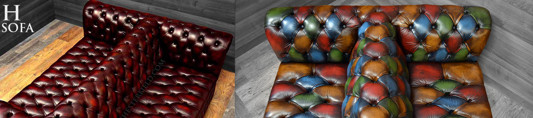 divani chesterfield moderni bottoni sulla seduta doppia