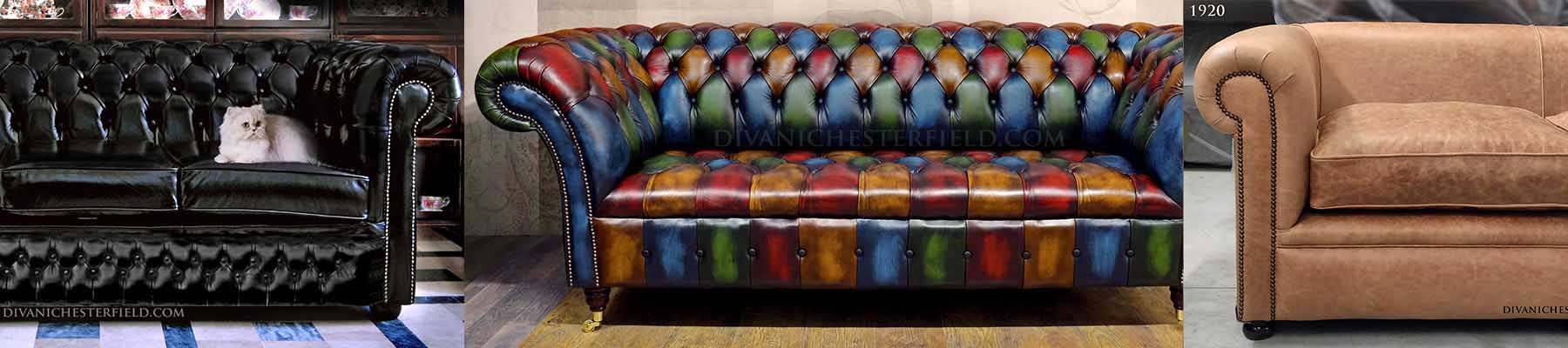 divani chesterfield moderni pelli colorate nuovi