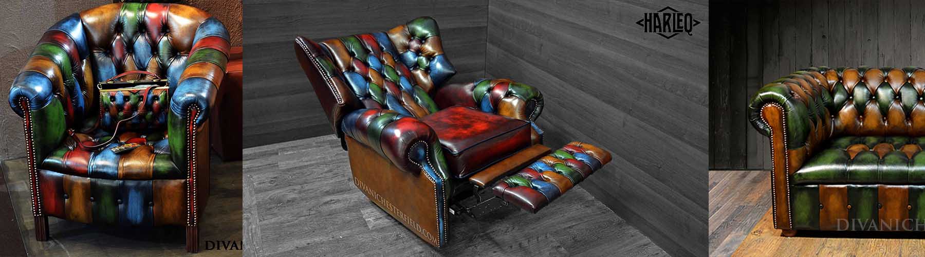 poltrone chesterfield pelle moderne colorate patchwork originali poltrone chesterfield pelle moderne colorate patchwork originali