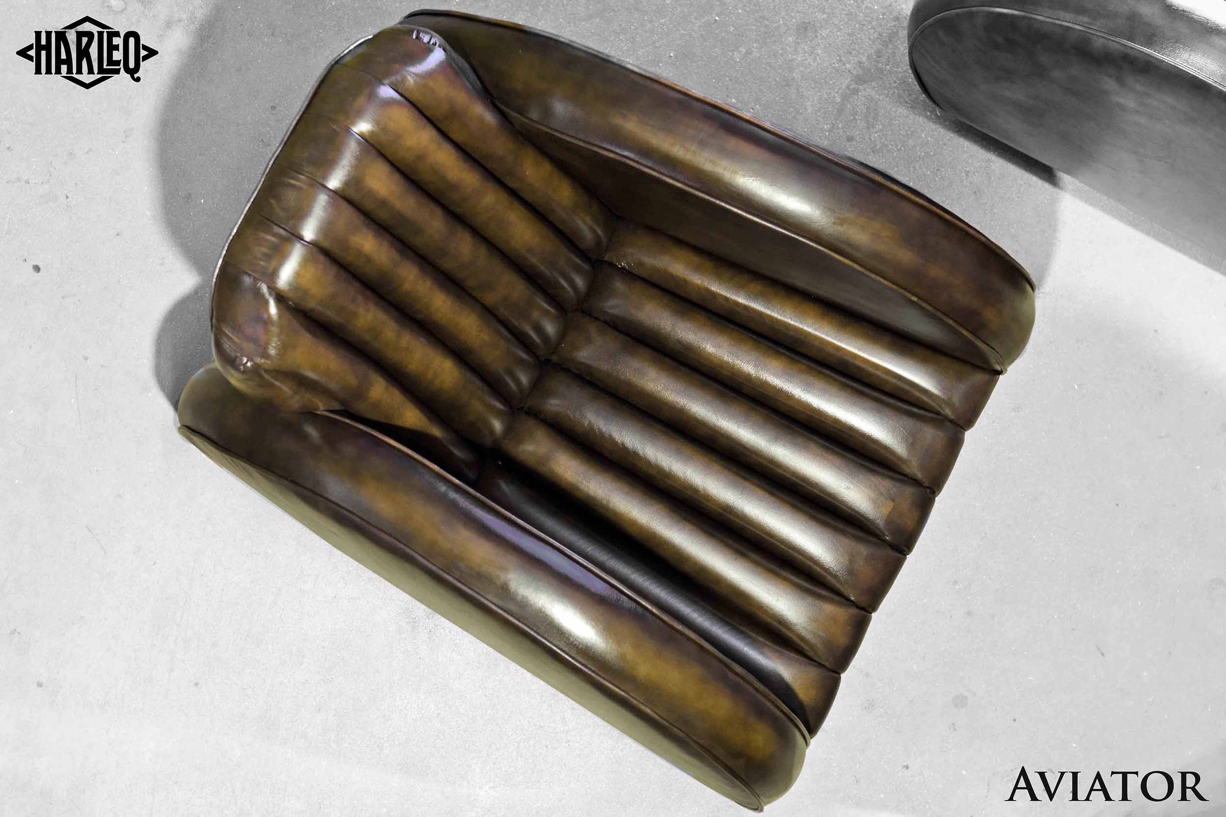 poltrona moderna in varie pelli gold art decò imbottita tubi