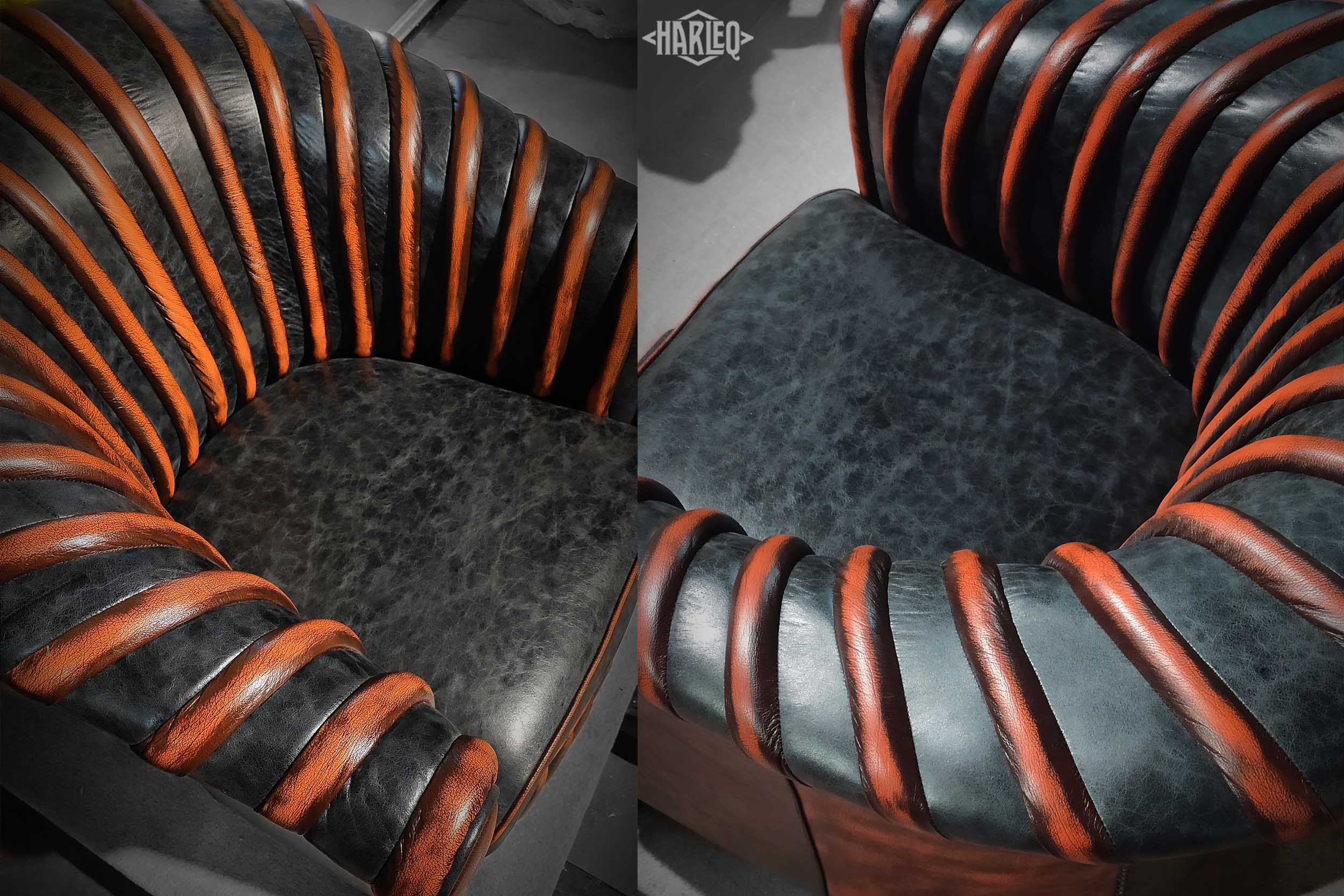 poltrona moderna art deco francese pelle liscia pouf art decò stile francese moderna in varie pelli  imbottita pelle liscia