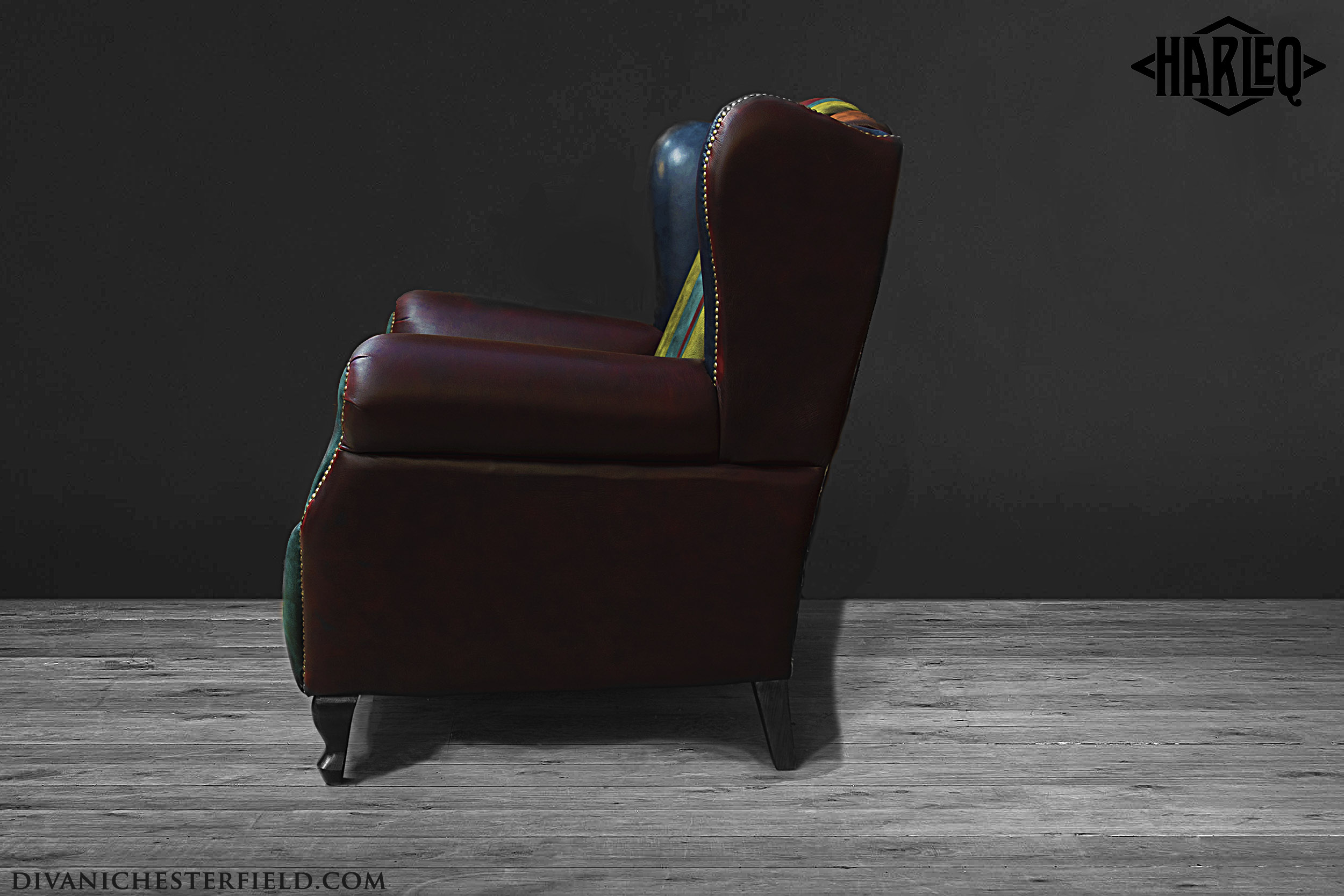 poltrona bergere design pelli patchwork