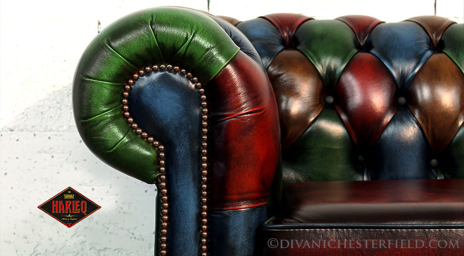 poltrona chesterfield club pelle harleq 