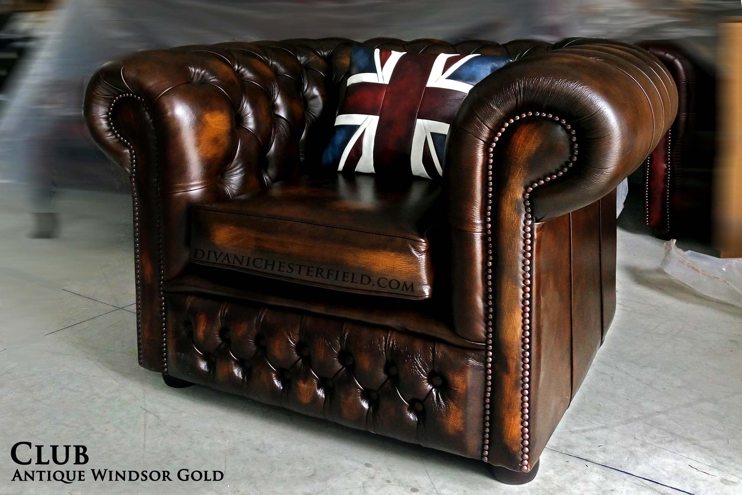 poltrona chesterfield pelle senape windsor gold inglese