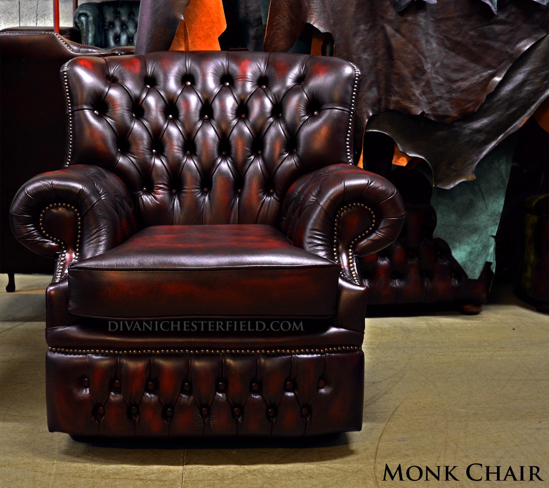 poltrona chesterfield reclinabile pelle blu
