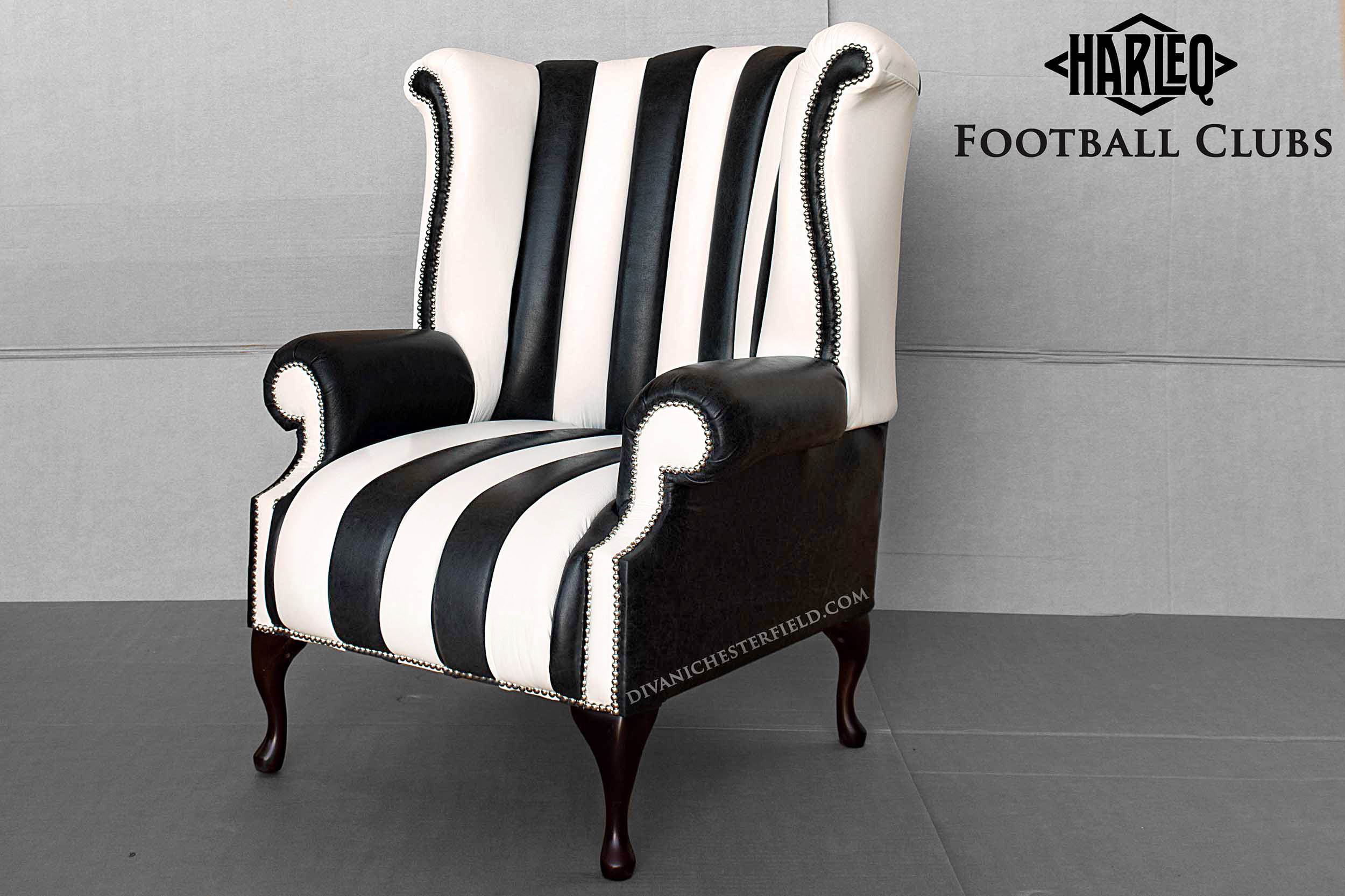 poltrona calcio squadra colori juventus pelle chester
