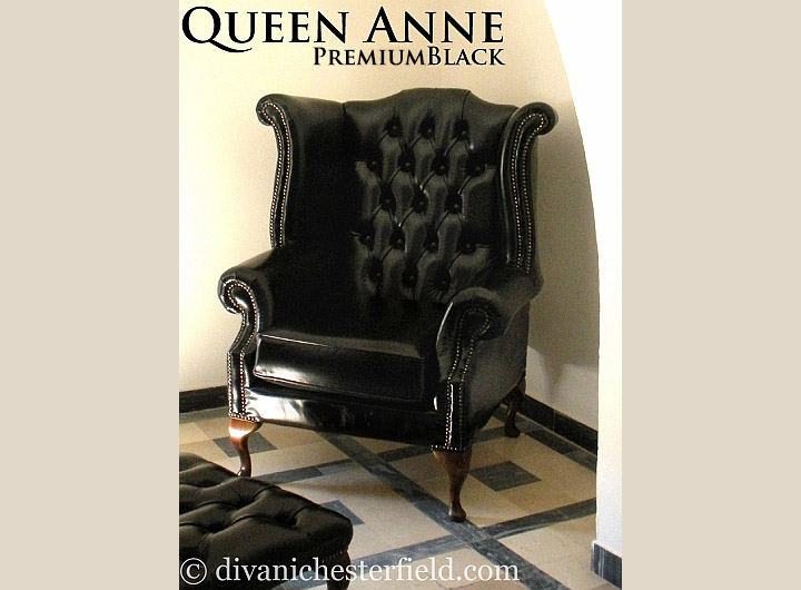 poltrona queen anne nera