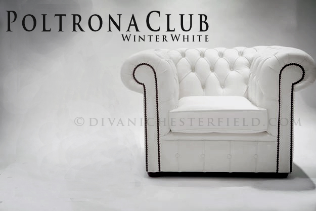 poltrona chesterfield bianca
