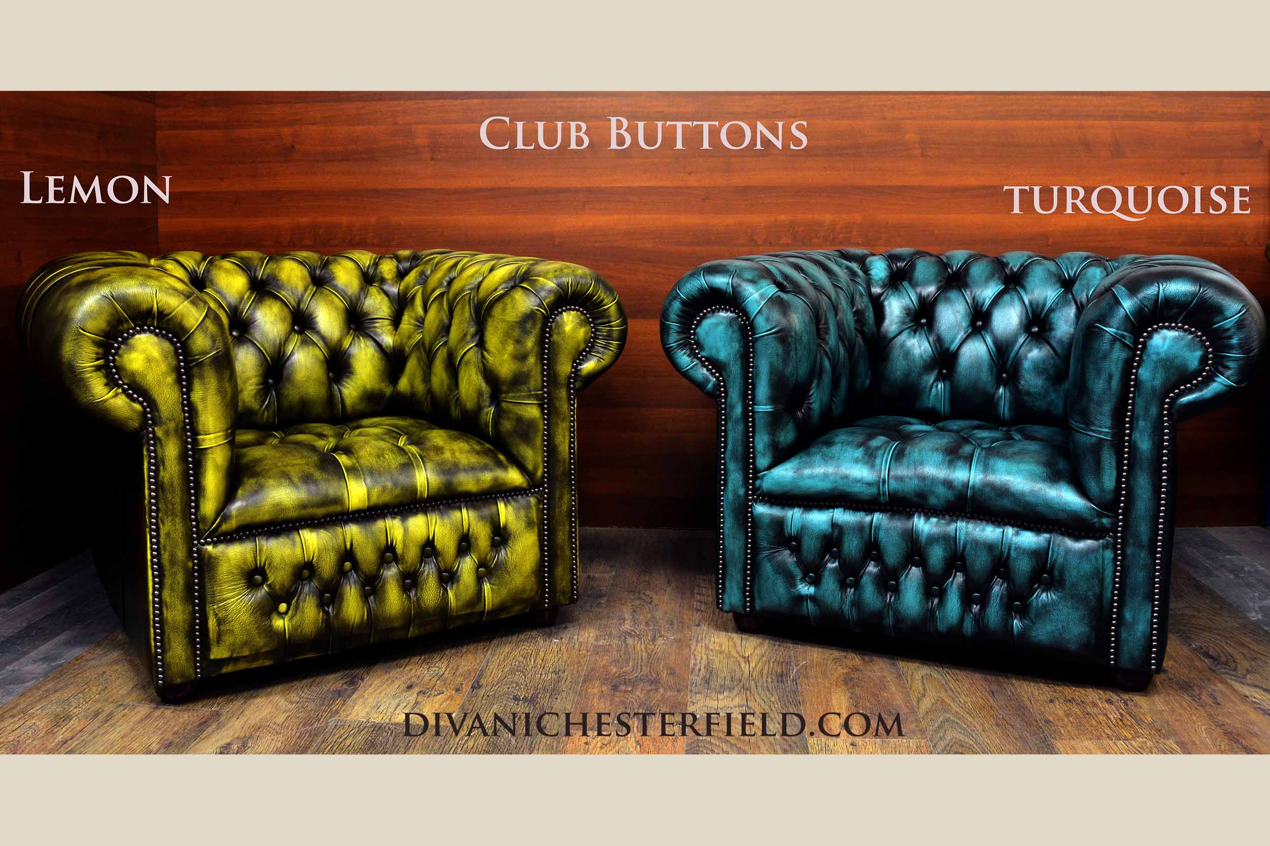 poltrona chester club nuove pelle vintage Lemon