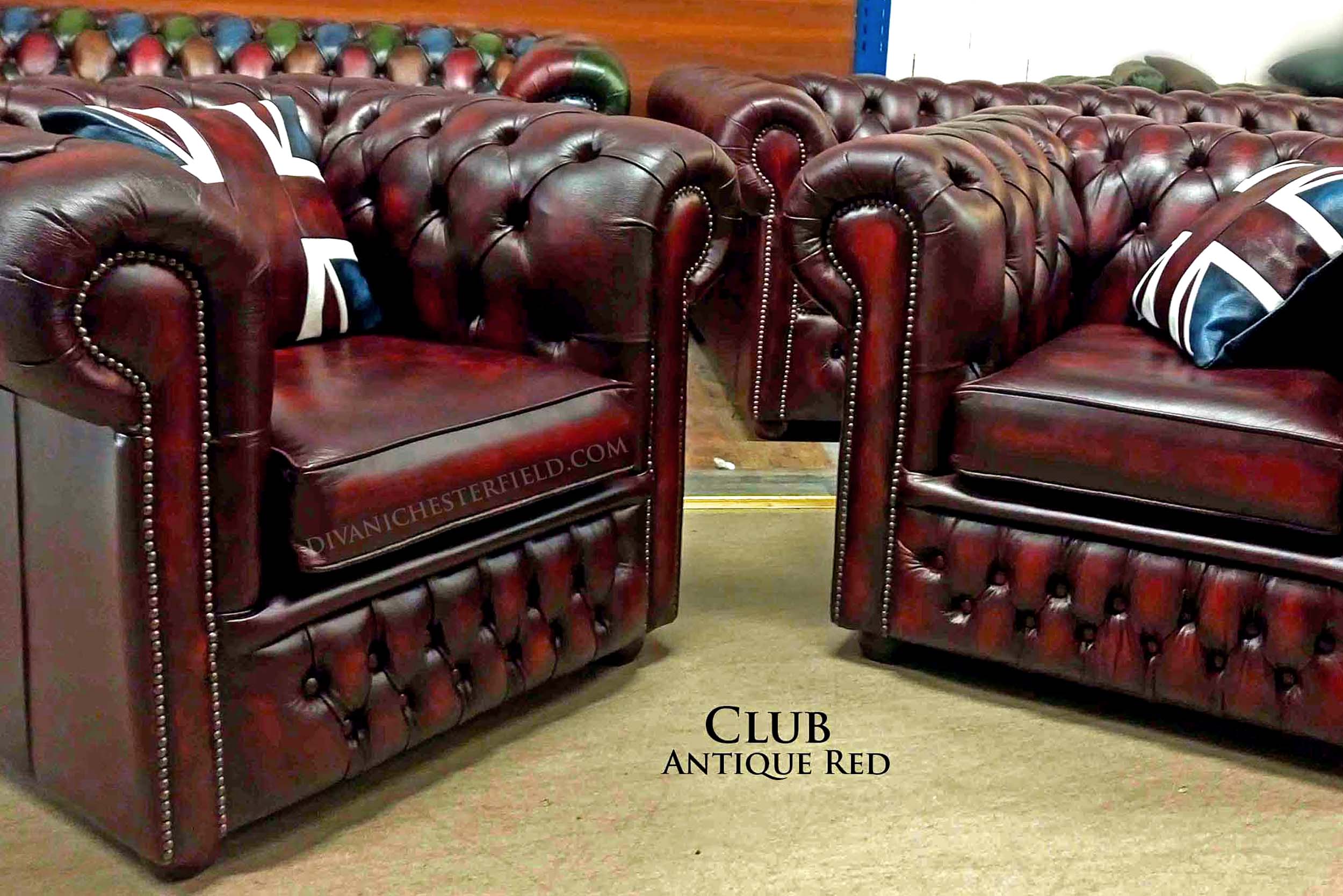 poltrona chester pelle rosso bordeaux inglese